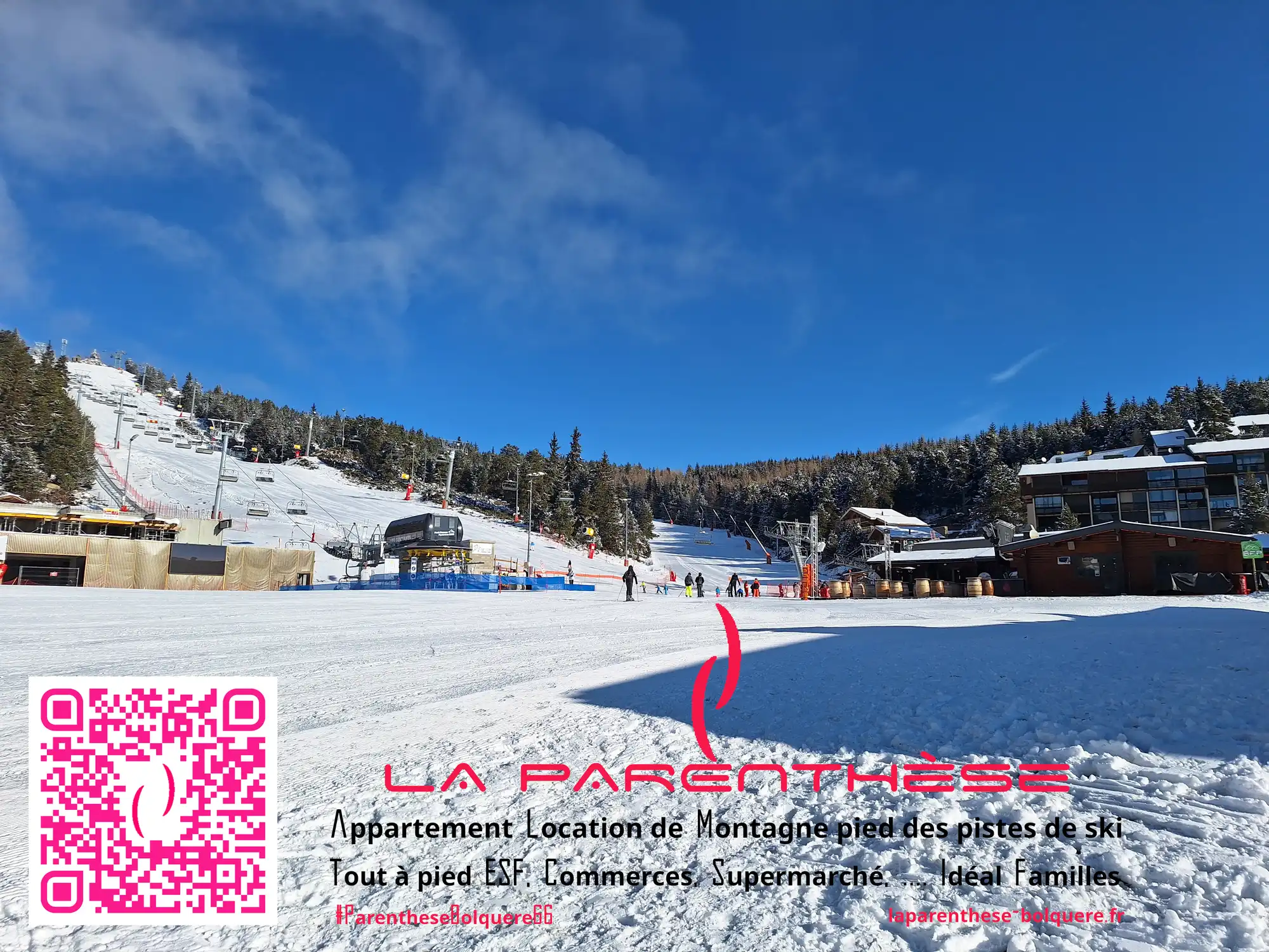 Au pied pistes ski Réservation location séjour week end vacances Appartement studio Parenthèse montagne 66210 bolquère Pyrénées 2000 Font-Romeu